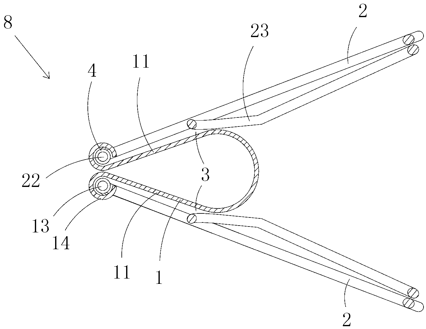 Wired electric appliance with binder clip