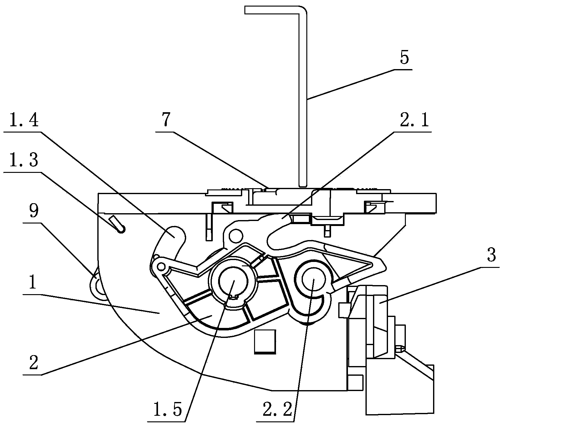 Household appliance switch bracket with self-locking device