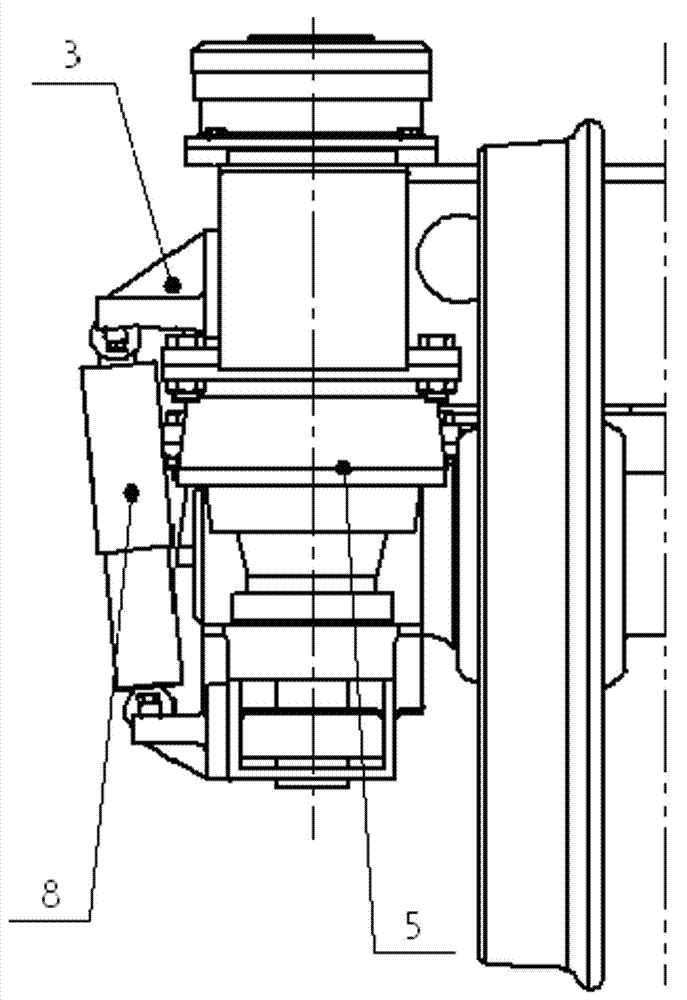 Axle box, bogie, railway machine and axle box suspension device of bogie of railway machine
