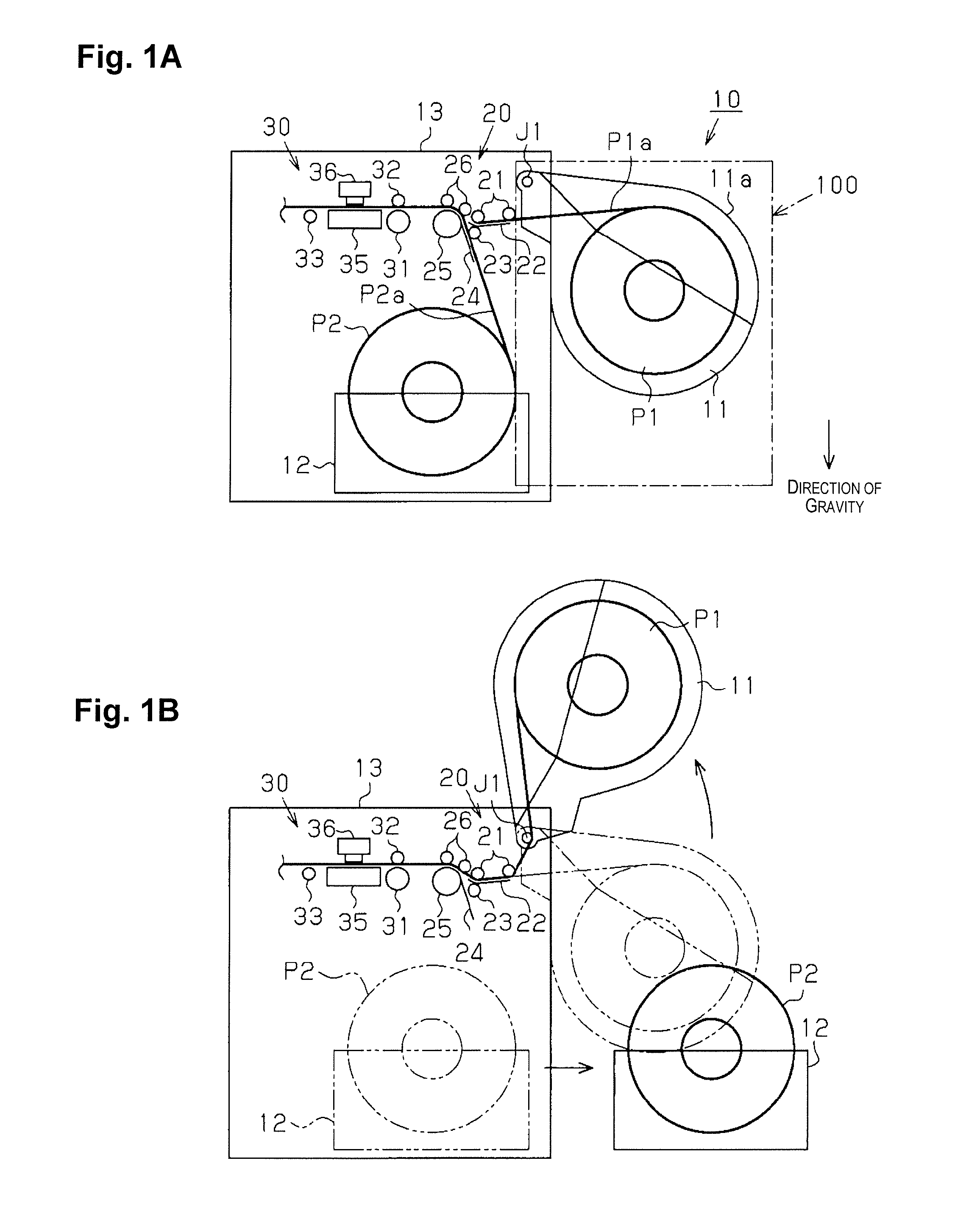 Rolled medium accommodation device and liquid ejection device