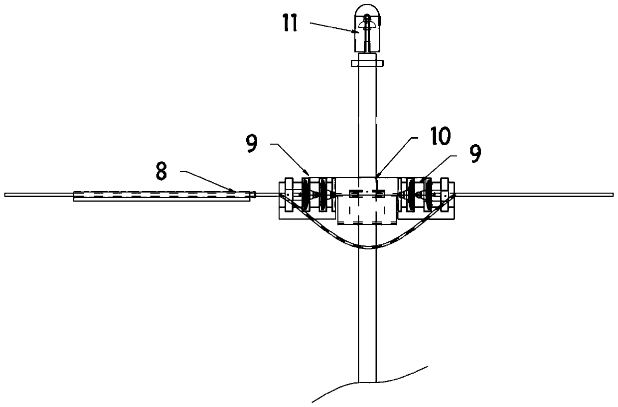 Operation method for breaking or connecting 10kV strain rod drainage wire on insulating short rod