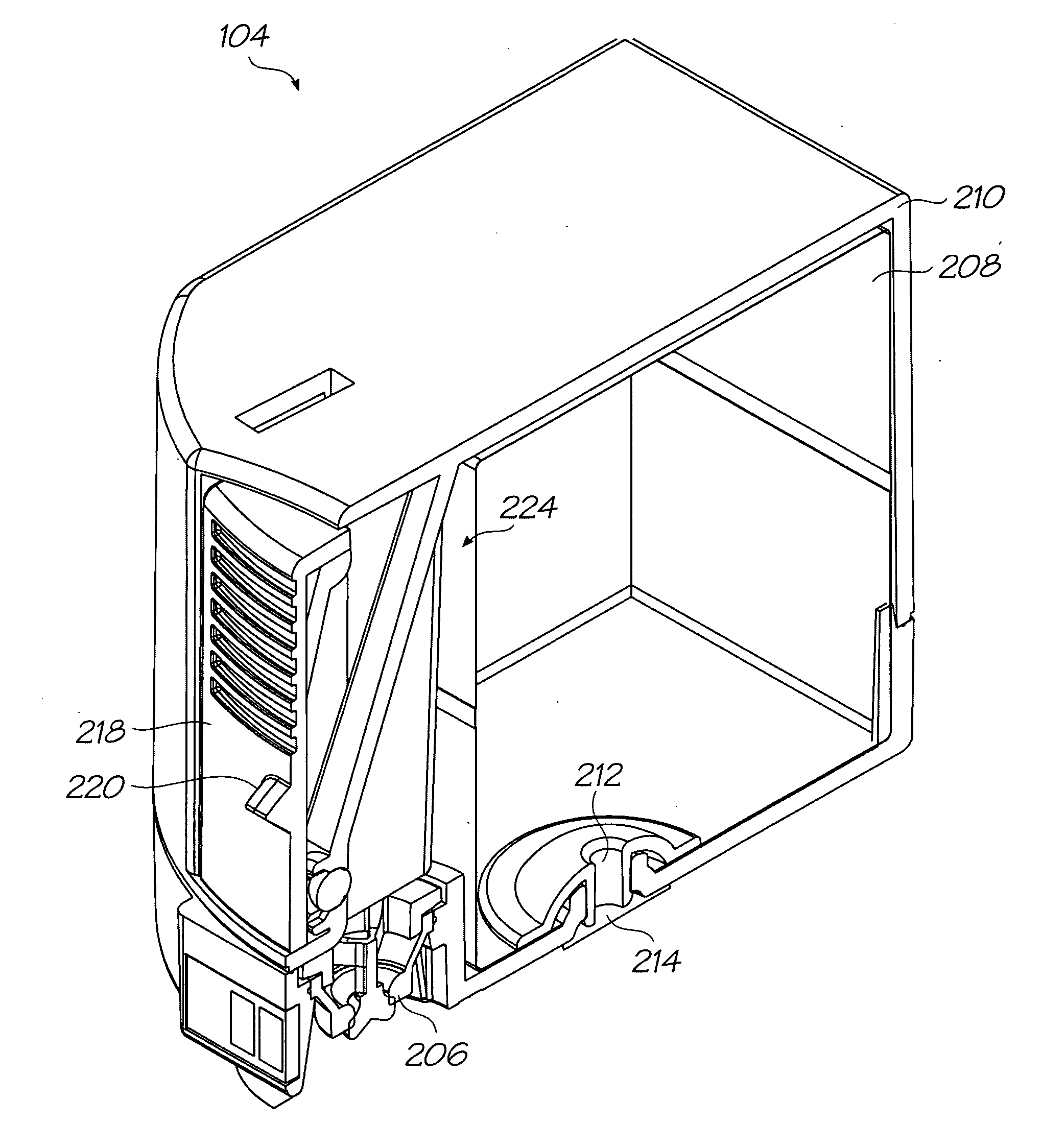 Ink cartridge with sealed air inlet