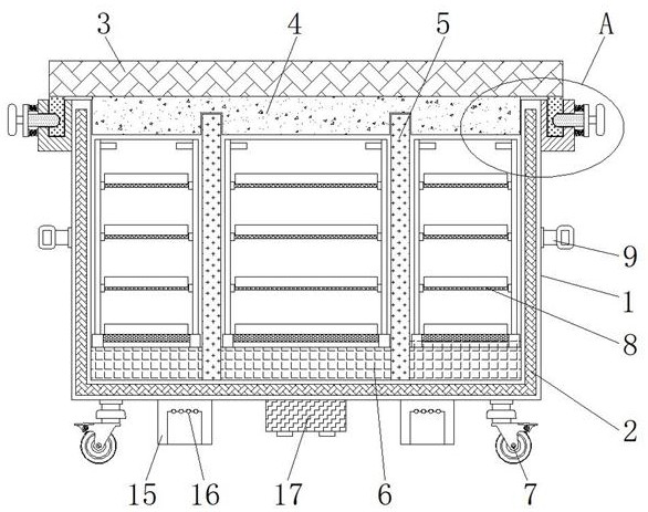 Fresh food storage device used for cold chain logistics and capable of performing grading storing