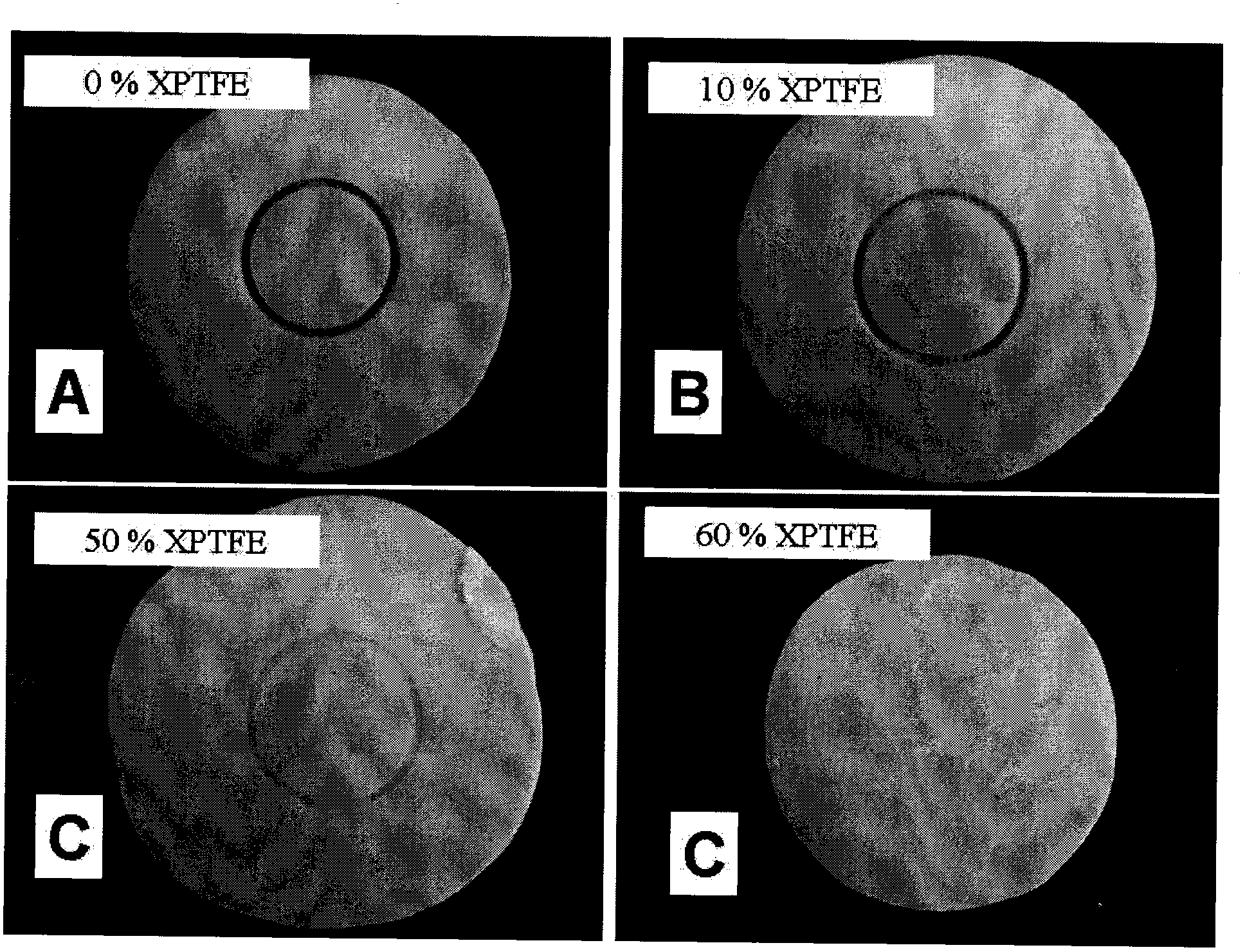 Method for improving wear resistance of PTFE