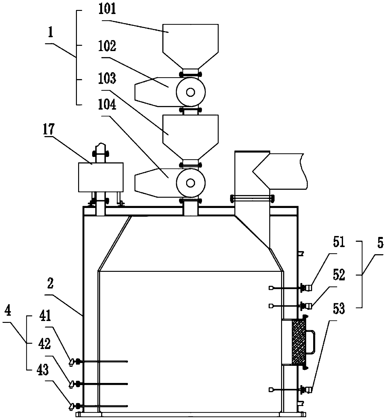 Novel semi-coke gasifier device