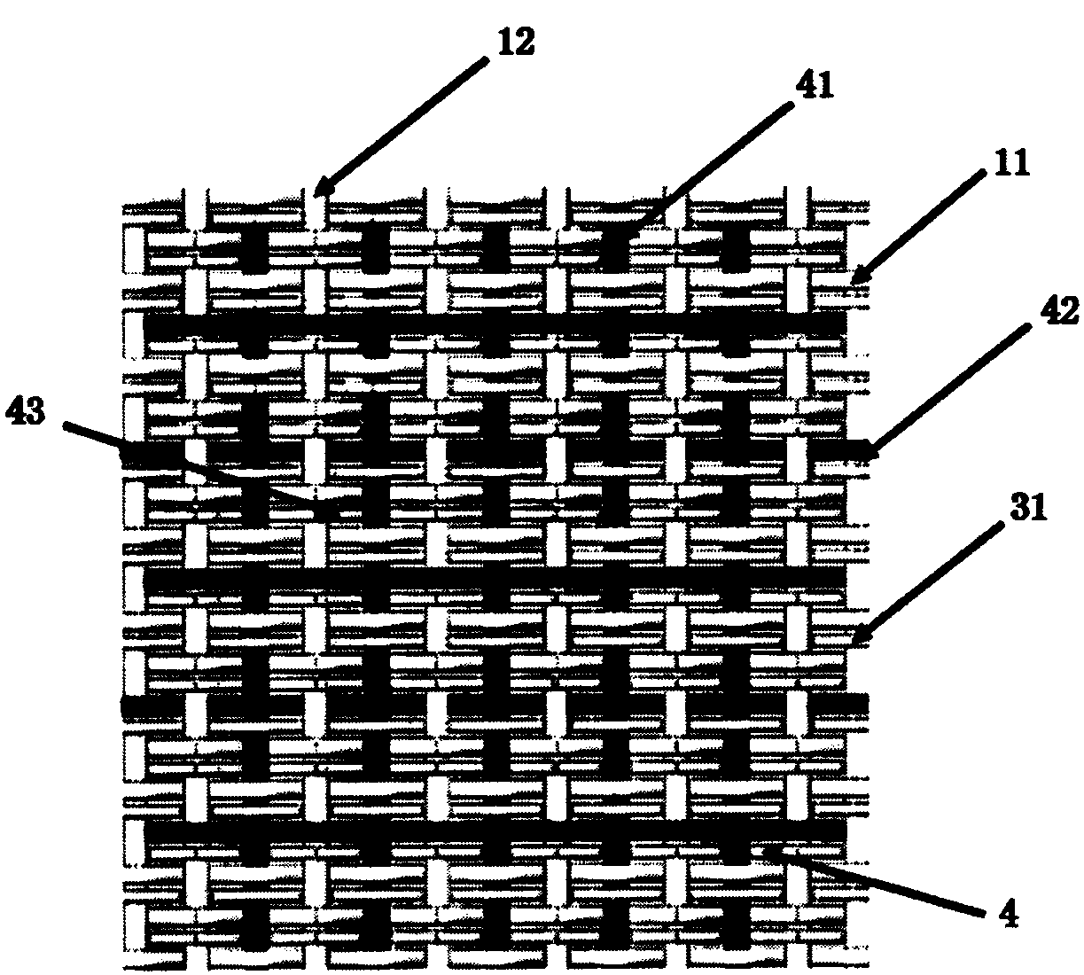 Three-dimensional pressure sensing fabric with spacer woven structures and method for preparing three-dimensional spacer pressure sensing fabric