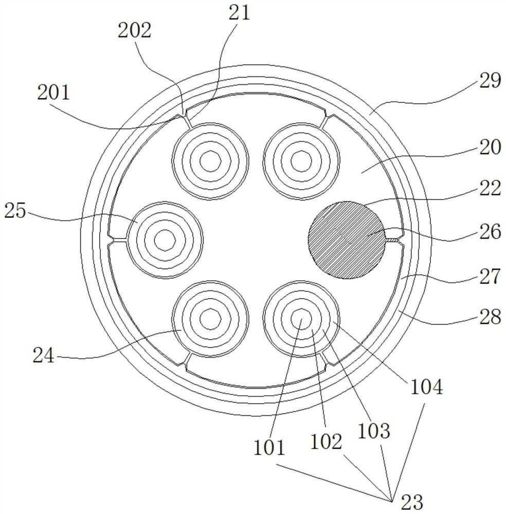 Environment-friendly waterproof cable for underwater decontamination equipment