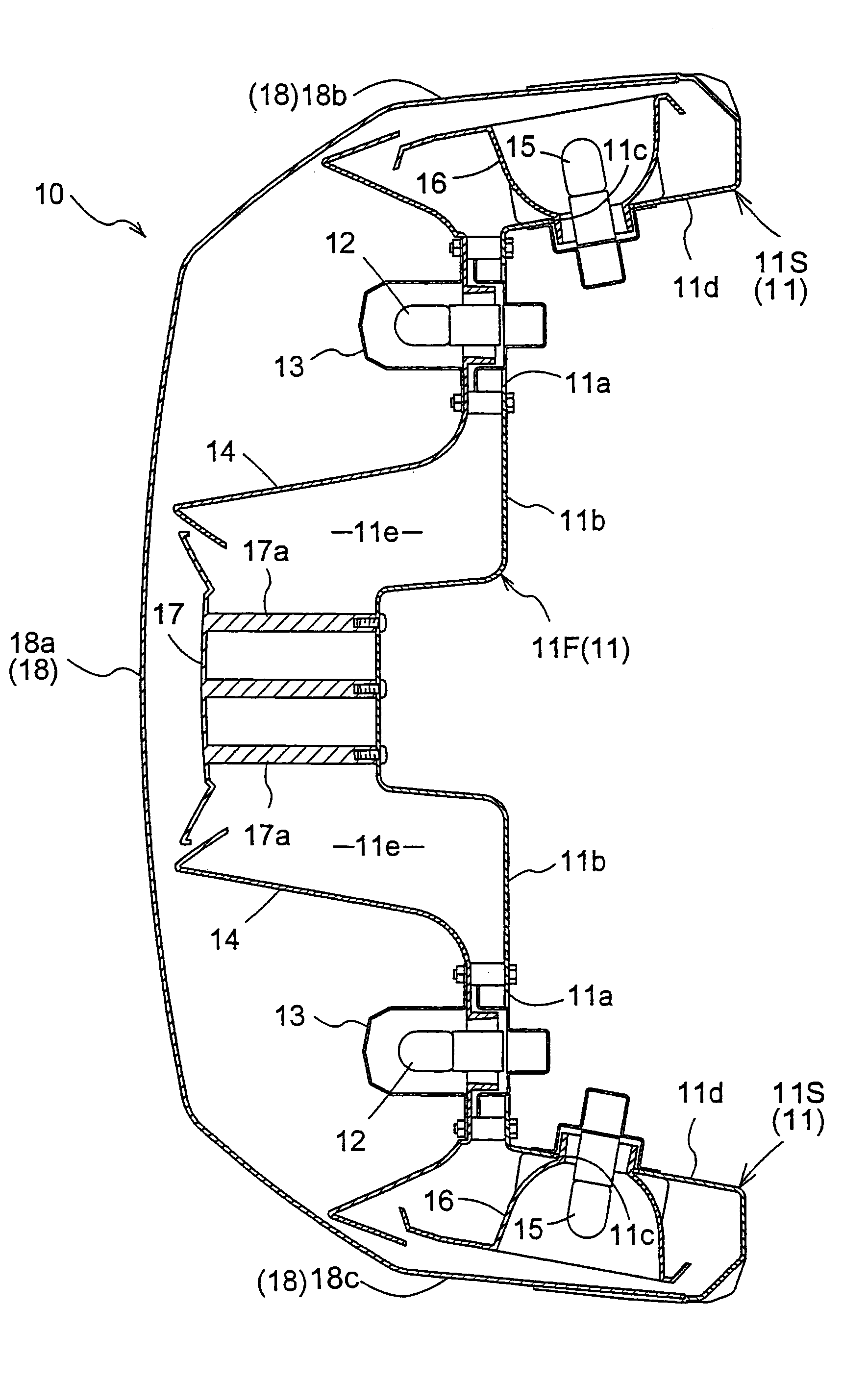 Illumination apparatus having front and side illumination units