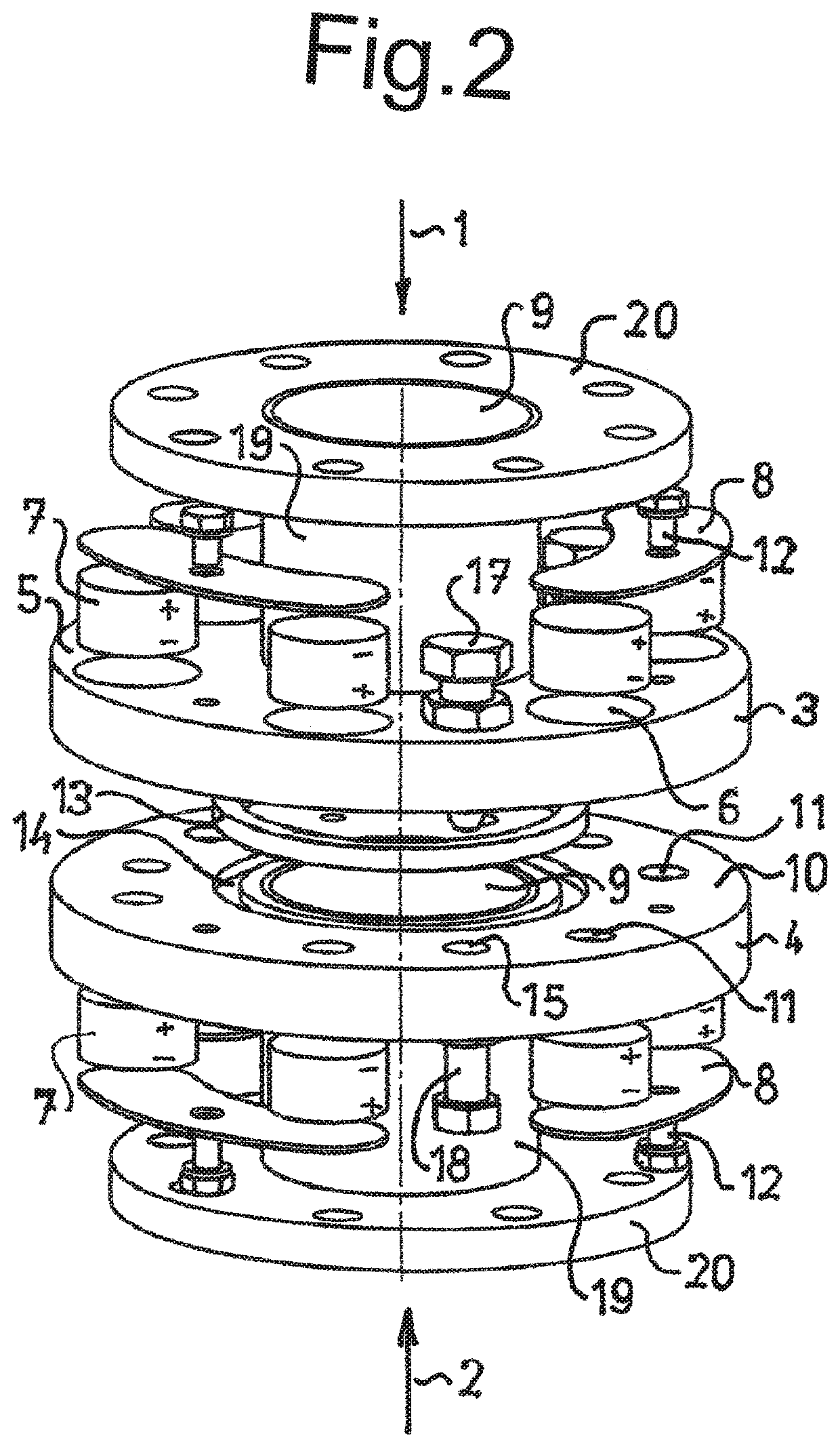 Magnetic connecting member, in particular for pipe flanges
