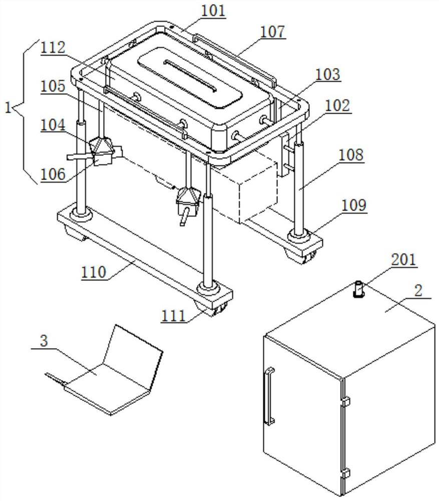 Measurement and control system for large-area cross-section flow field measurement based on body light source