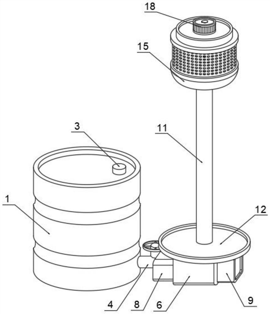 Forestry pest control agent spraying controllable device