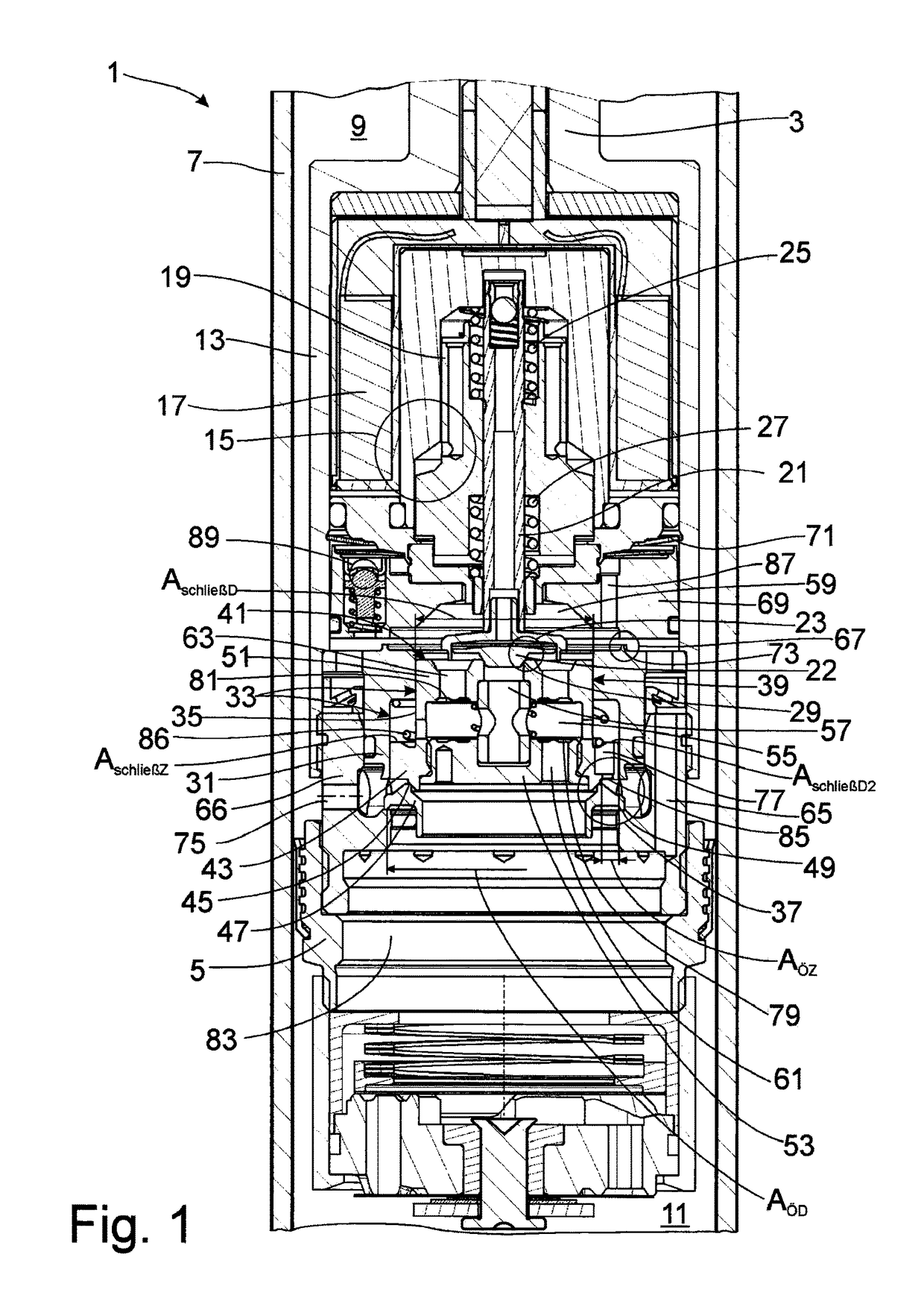 Adjustable damping valve arrangement