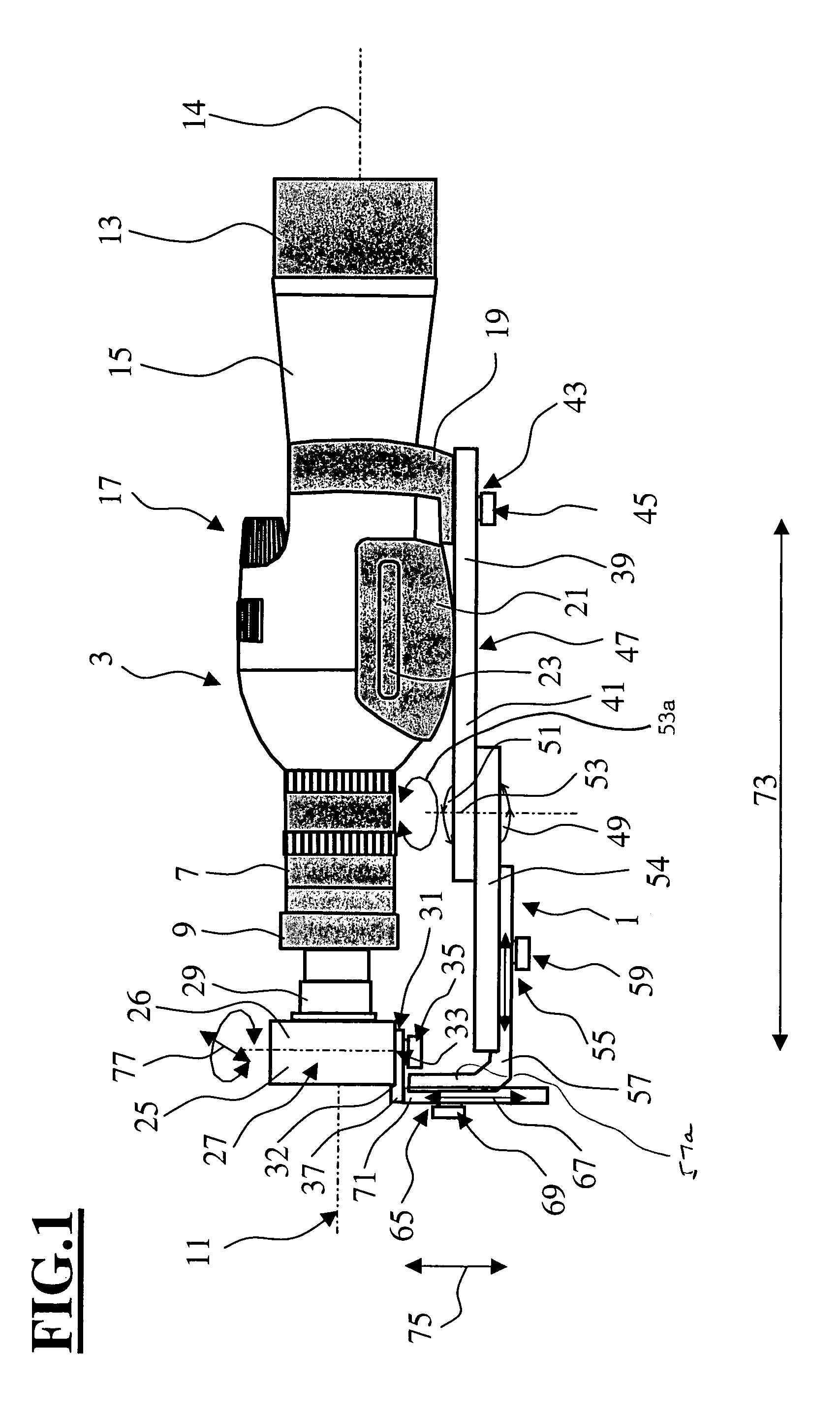 Arrangement for holding a camera behind a monocular or binocular