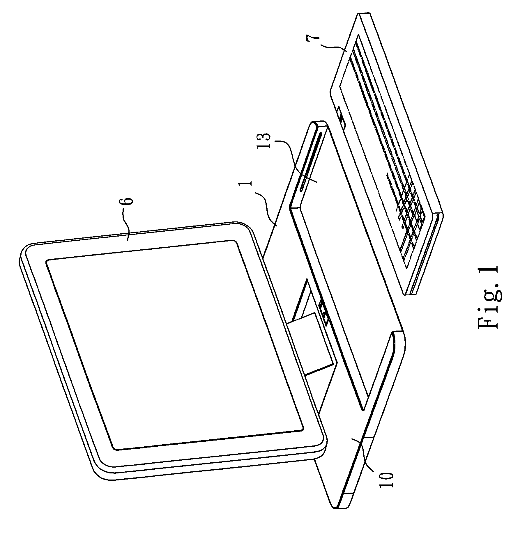 Portable computer support structure