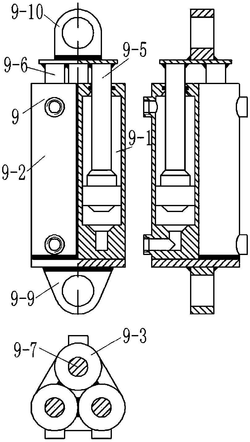 Energy-saving lifting system of combined cylinder