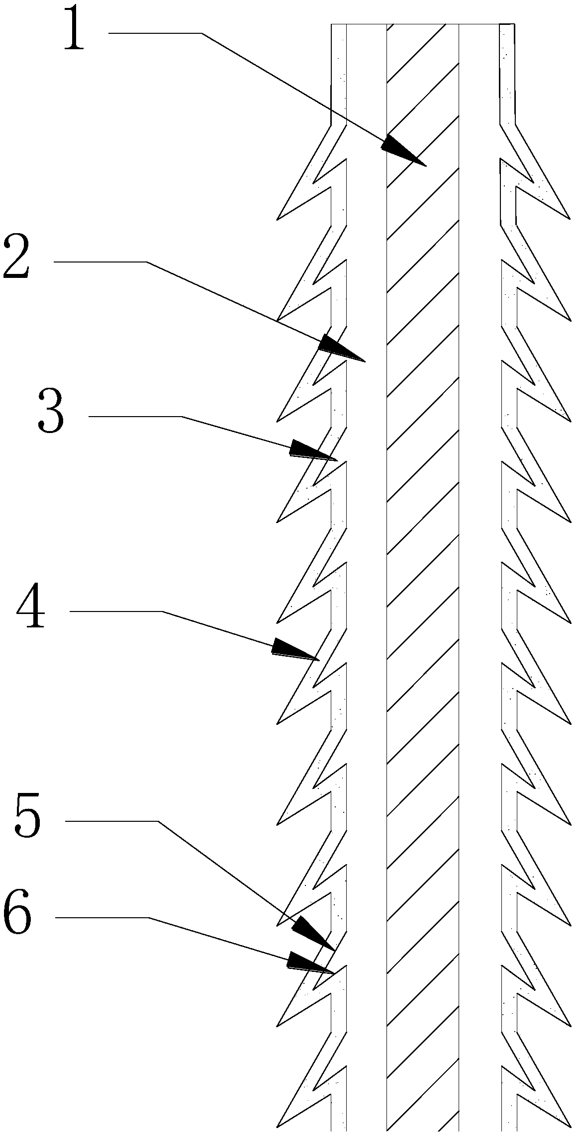 Absorbable and knotting-free surgical suture capable of continuously resisting infection and used for thoracic surgery department