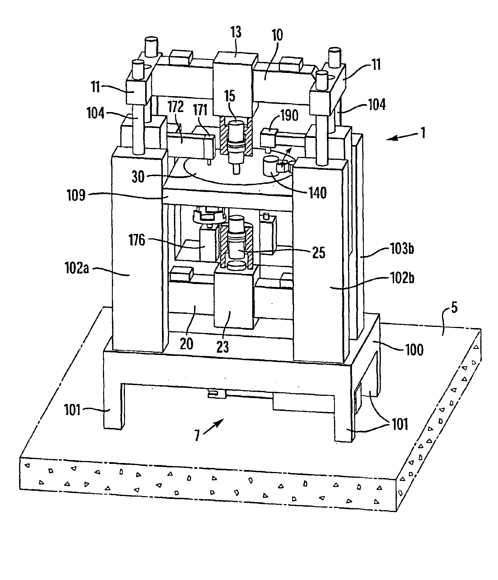 Method, impact machine, and equipment included in an impact machine