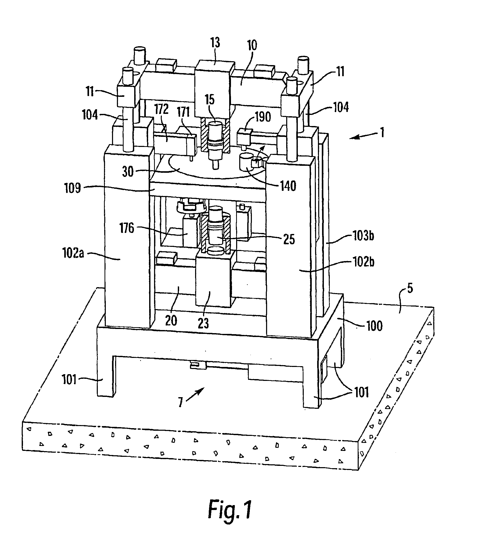 Method, impact machine, and equipment included in an impact machine