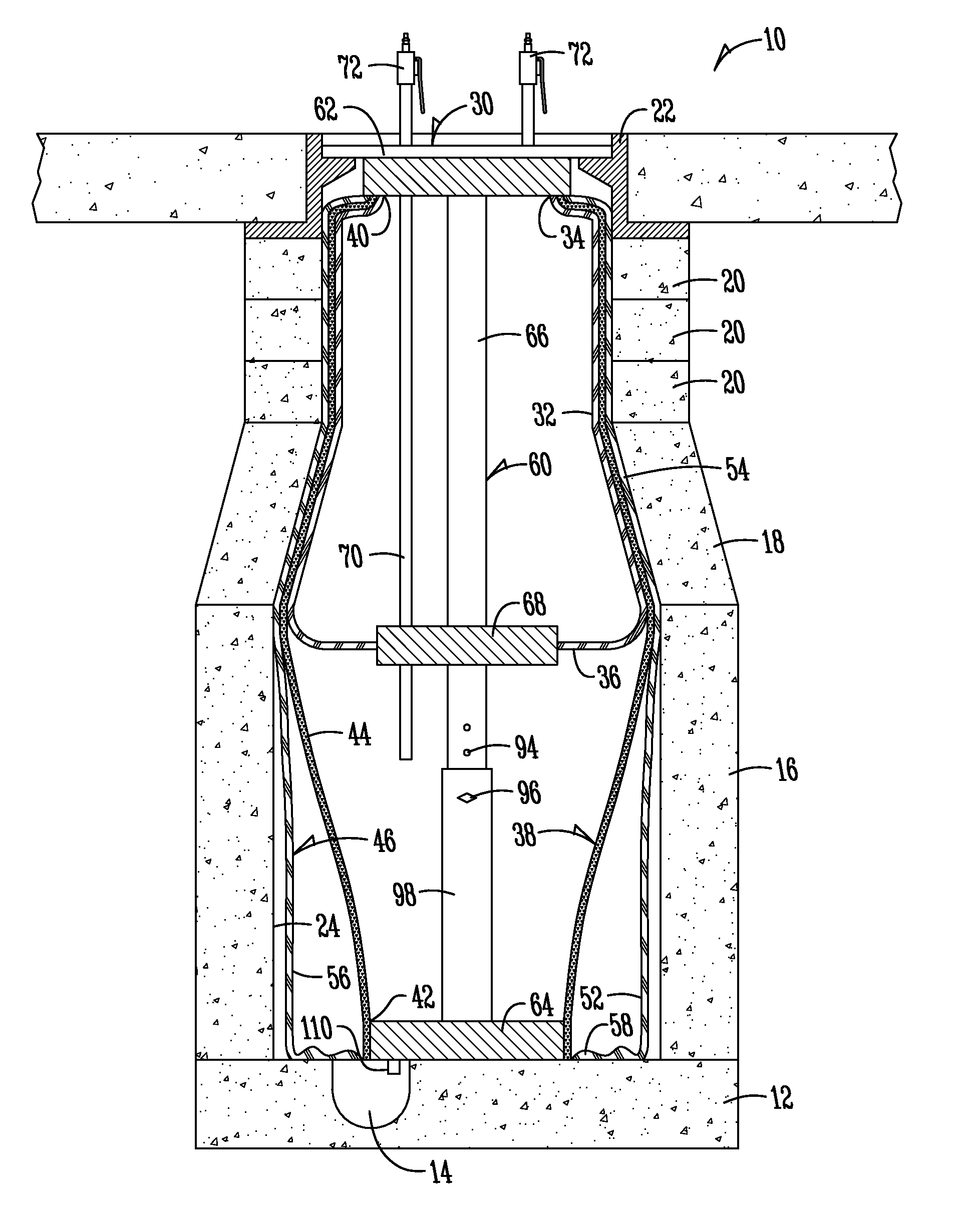 Method and means of lining a manhole