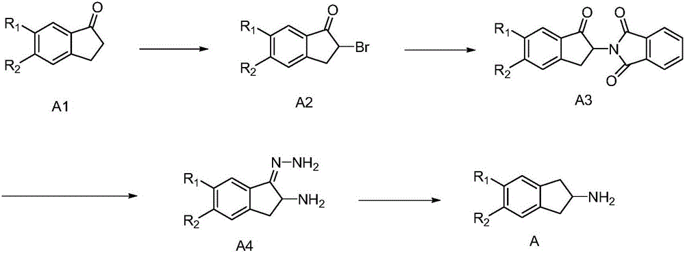 Synthesis method of 2-aminoindane derivative and product of 2-aminoindane derivative