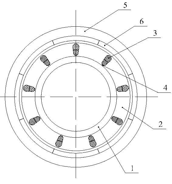 Shafting-free outer rotor permanent magnetic synchronous motor capable of reducing slot effect
