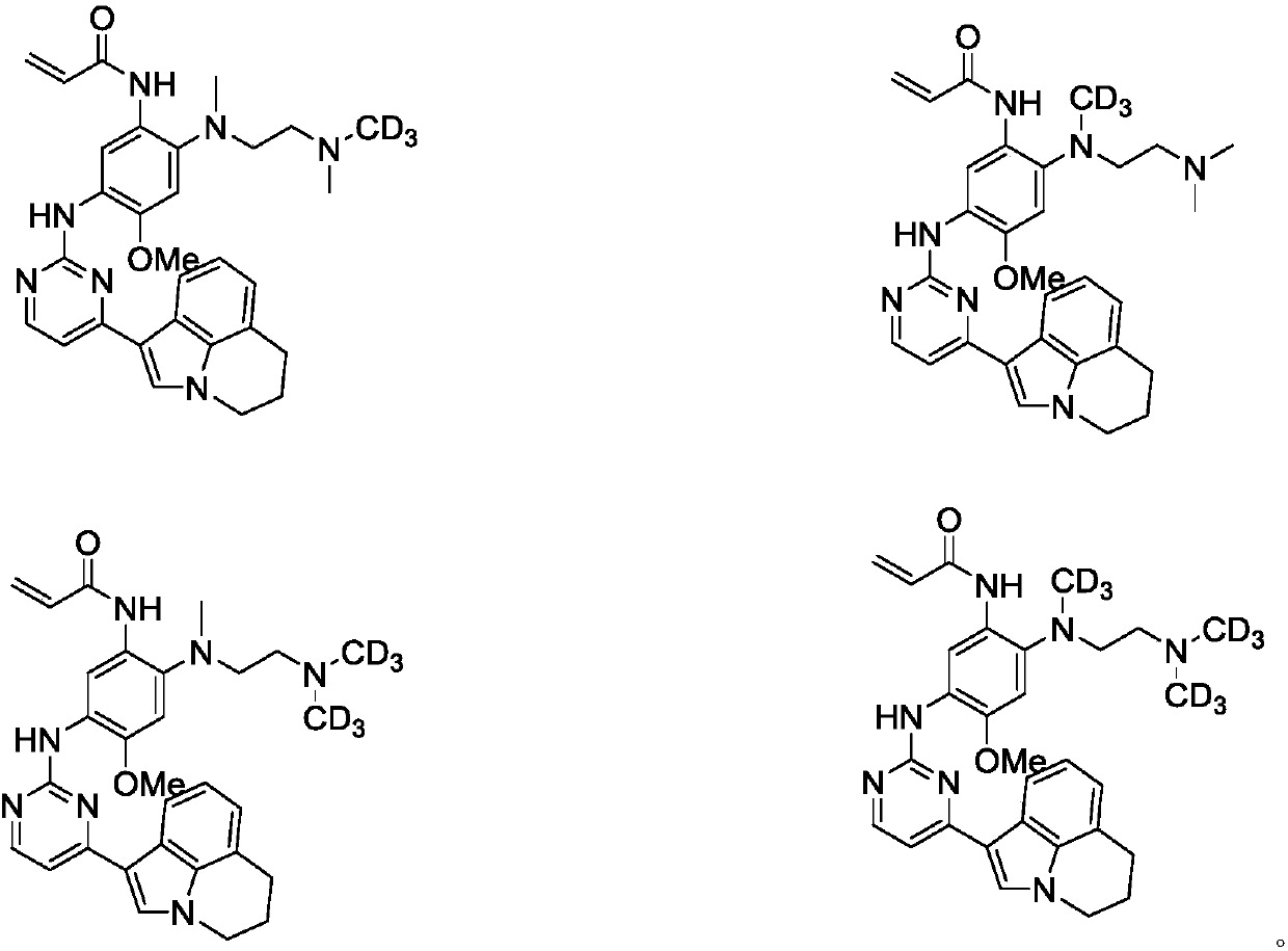Deuterated 3-(4,5-substituted amino pyrimidine)phenyl derivatives, and applications thereof
