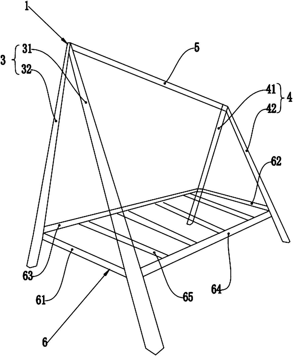 Above-ground tent with bed