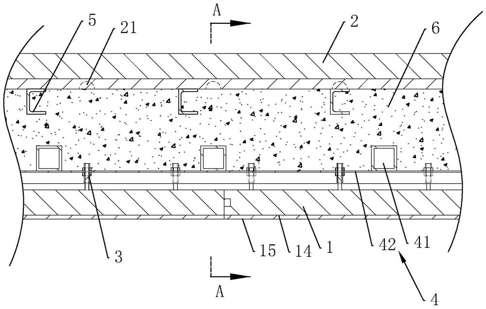Composite wall for building exterior wall and construction method thereof