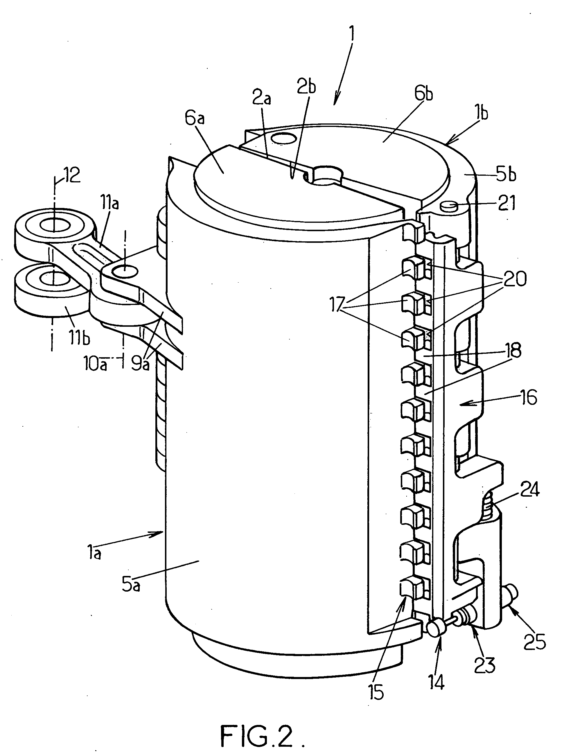 Moulding device for the production of containers in thermoplastic material