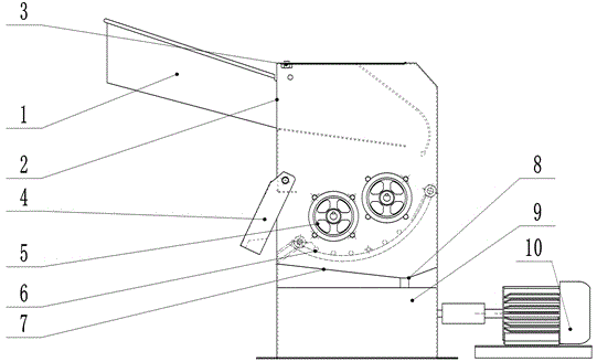 Domestic agricultural threshing and drying machine