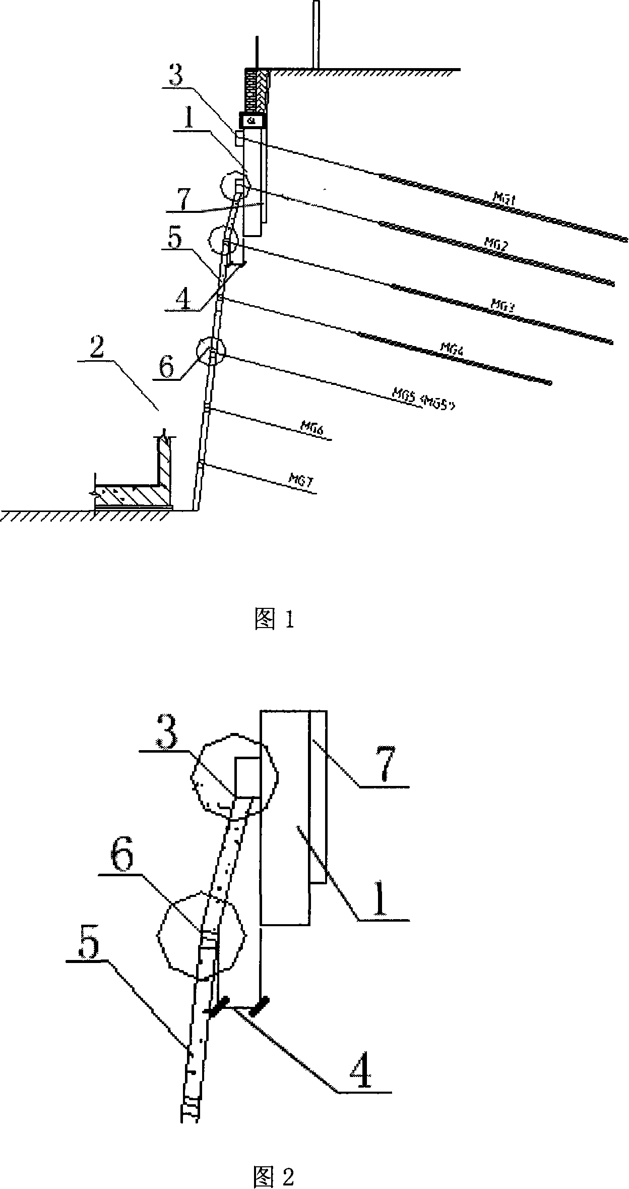 Method for supporting deep building pit using non bulit-in end pile anchor in combination with anchor slab wall