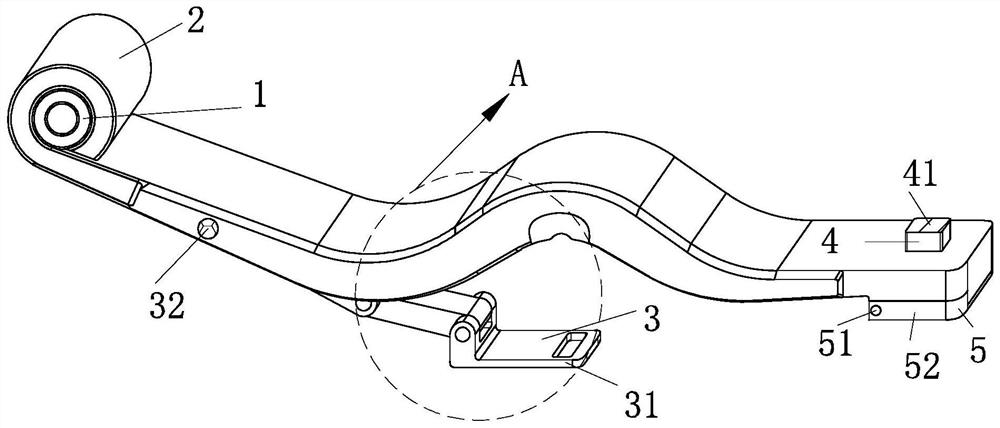 Air suspension arc-shaped guide arm