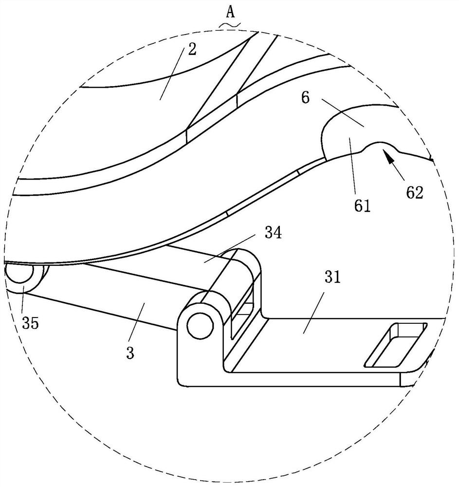 Air suspension arc-shaped guide arm