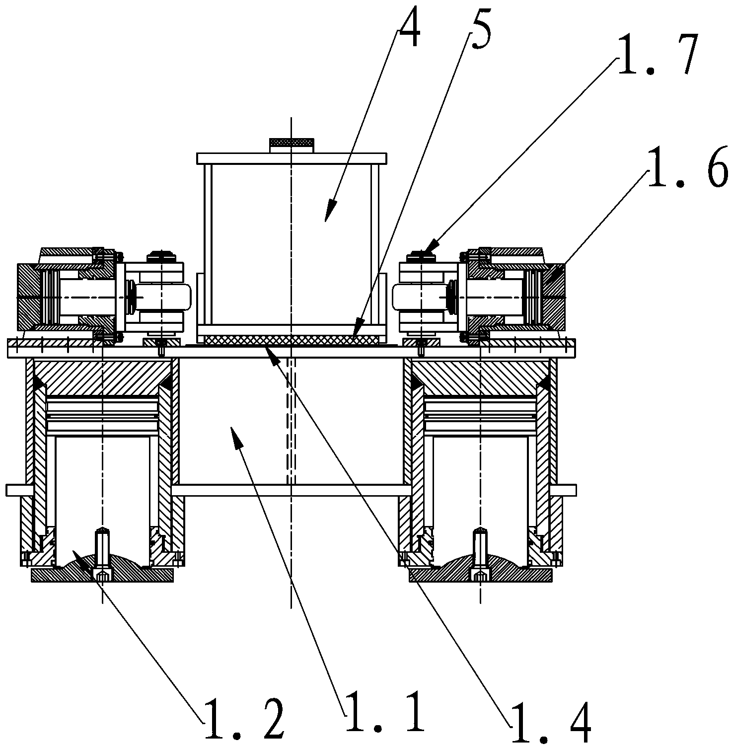Walk-type continuous pushing system and construction method