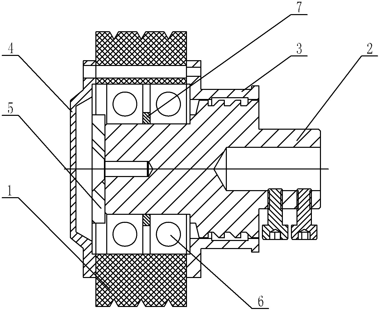 Guide wheel device on numerical control multi-wire swinging cutting machine