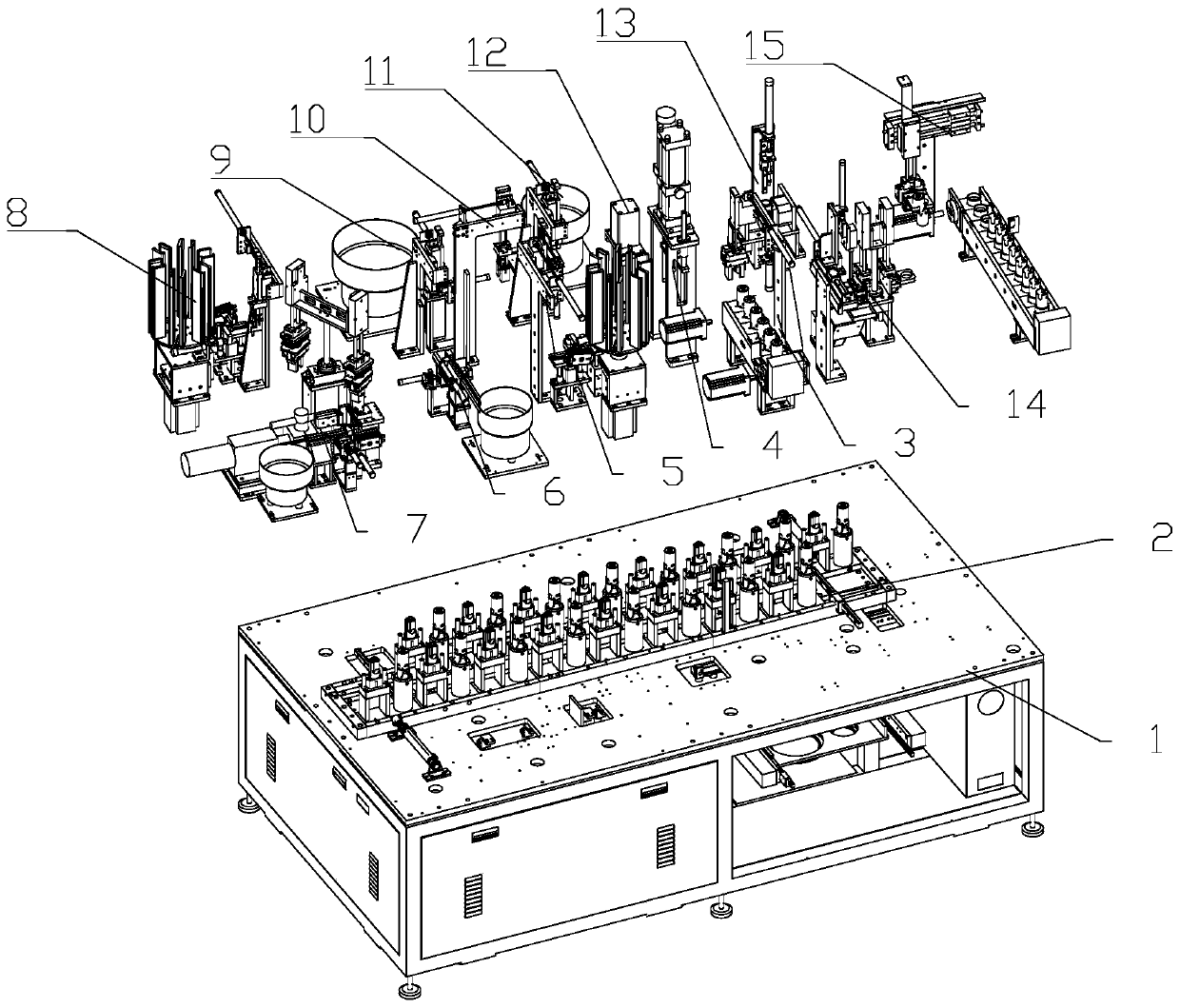 Jig device for motor automatic tooling