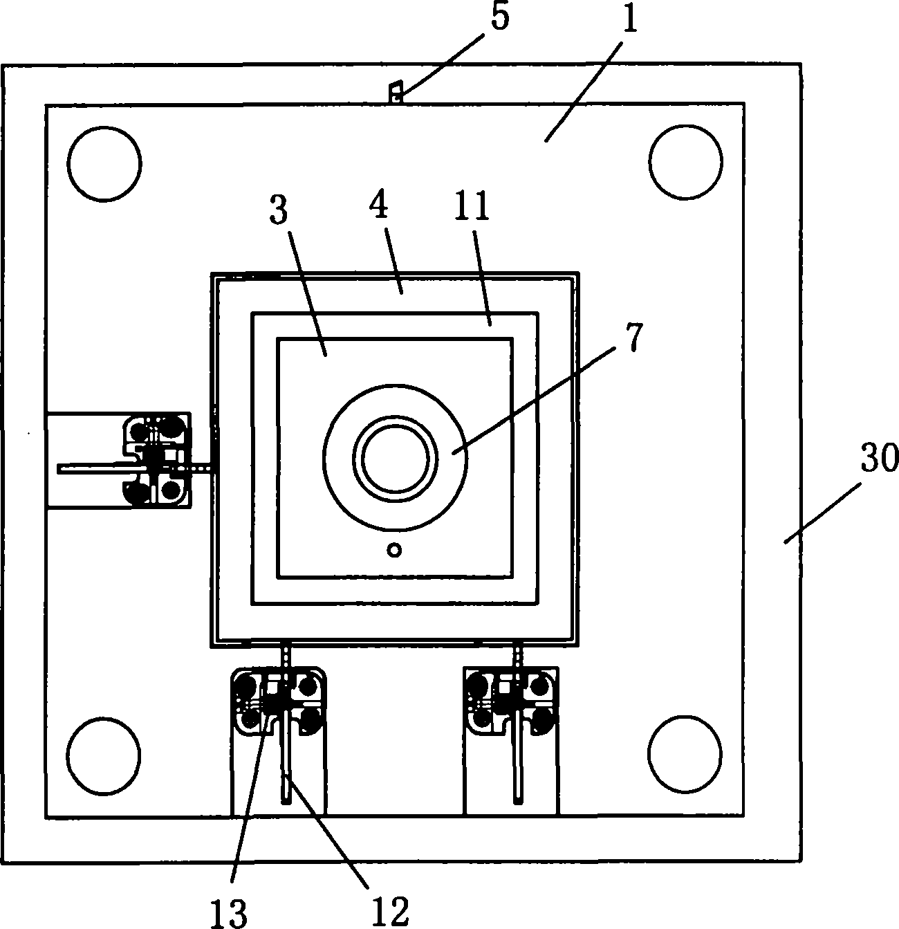 Glass plastic package injection molding die