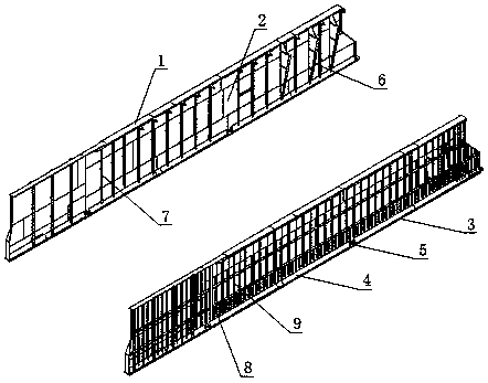 Construction method for self-elevating drilling platform cantilever beam main beam