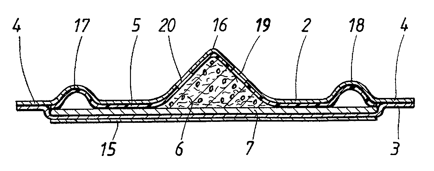 Absorbent article with a raised portion