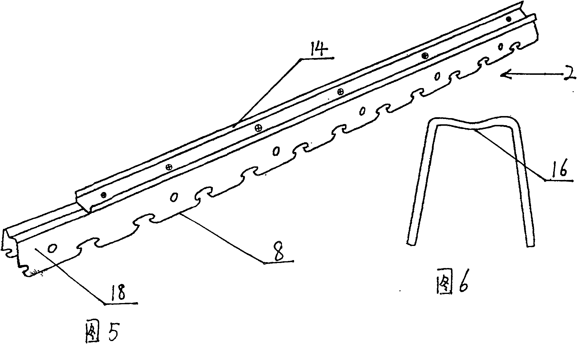 Track type moveable light steel keel