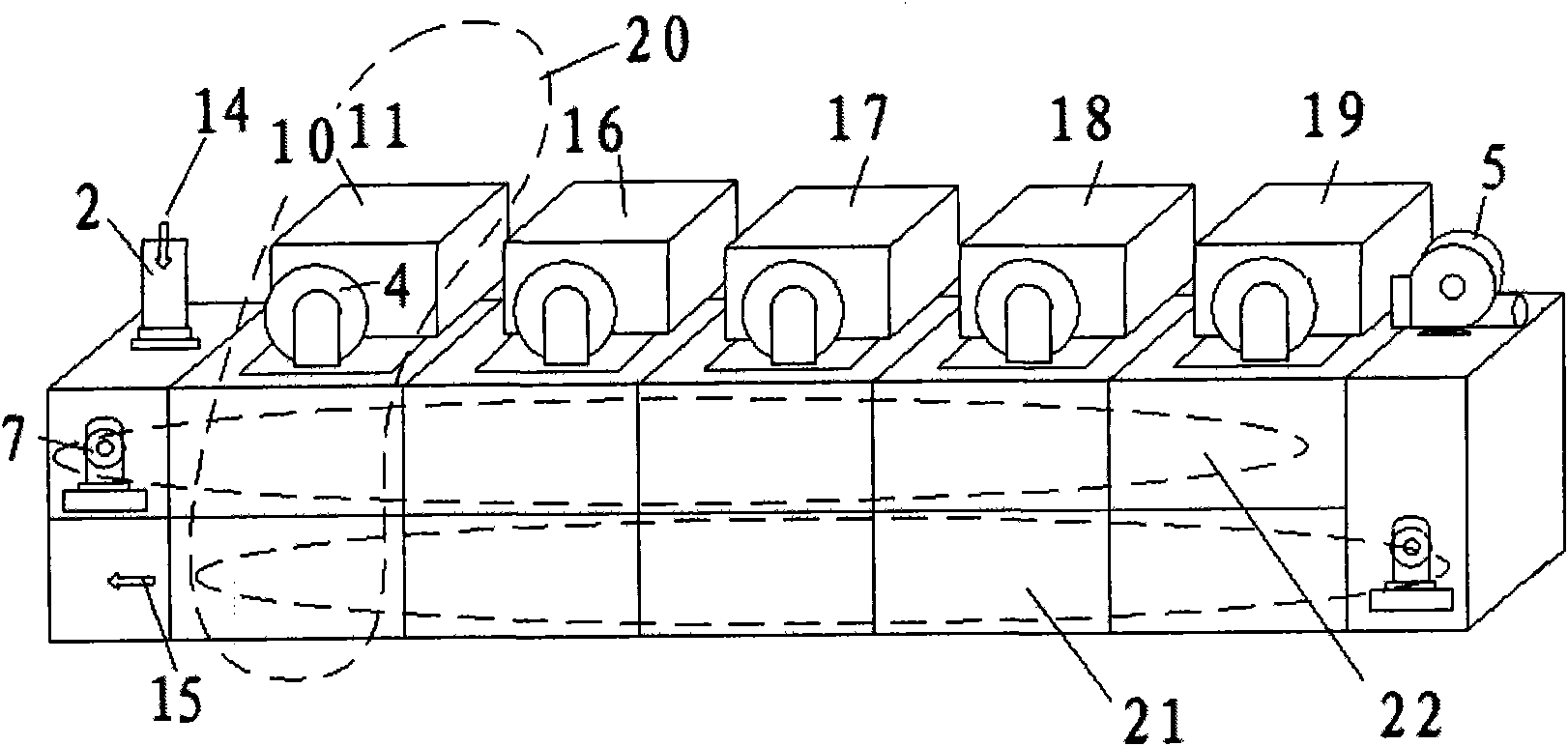 Sludge band type drier and drying processing method