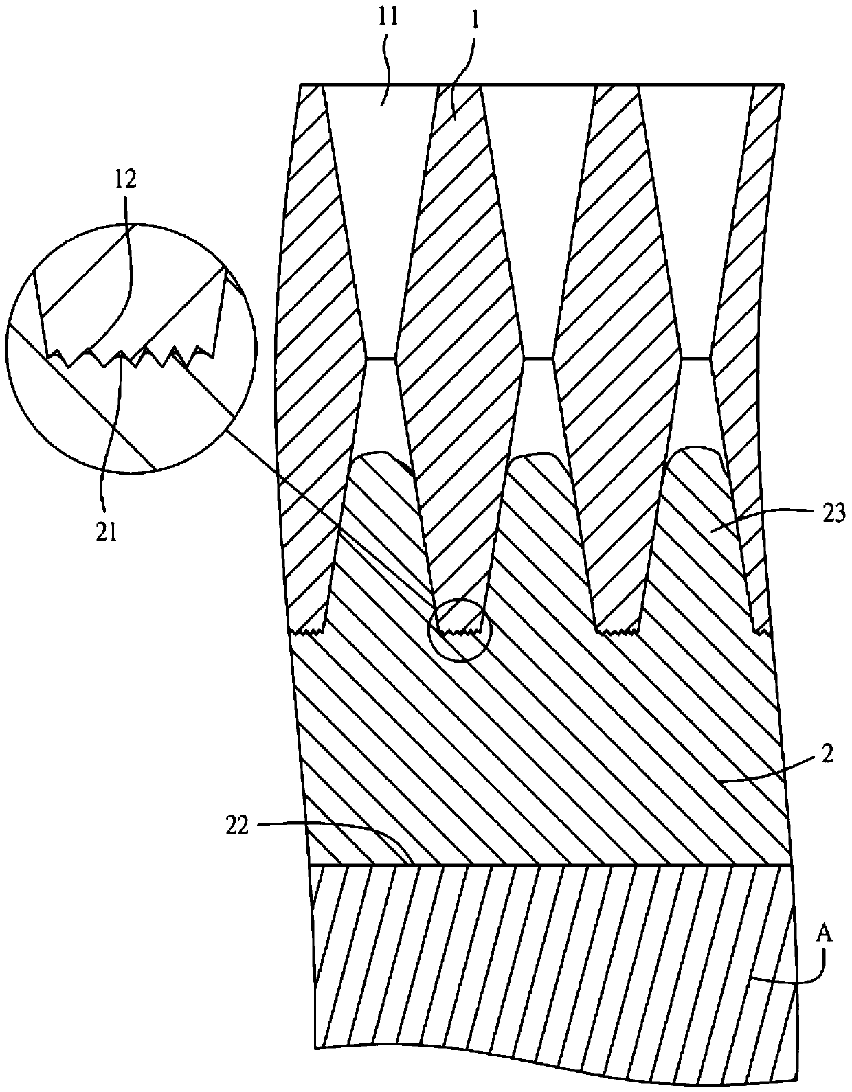 Heat transfer structure, its manufacturing method and its heat dissipation method