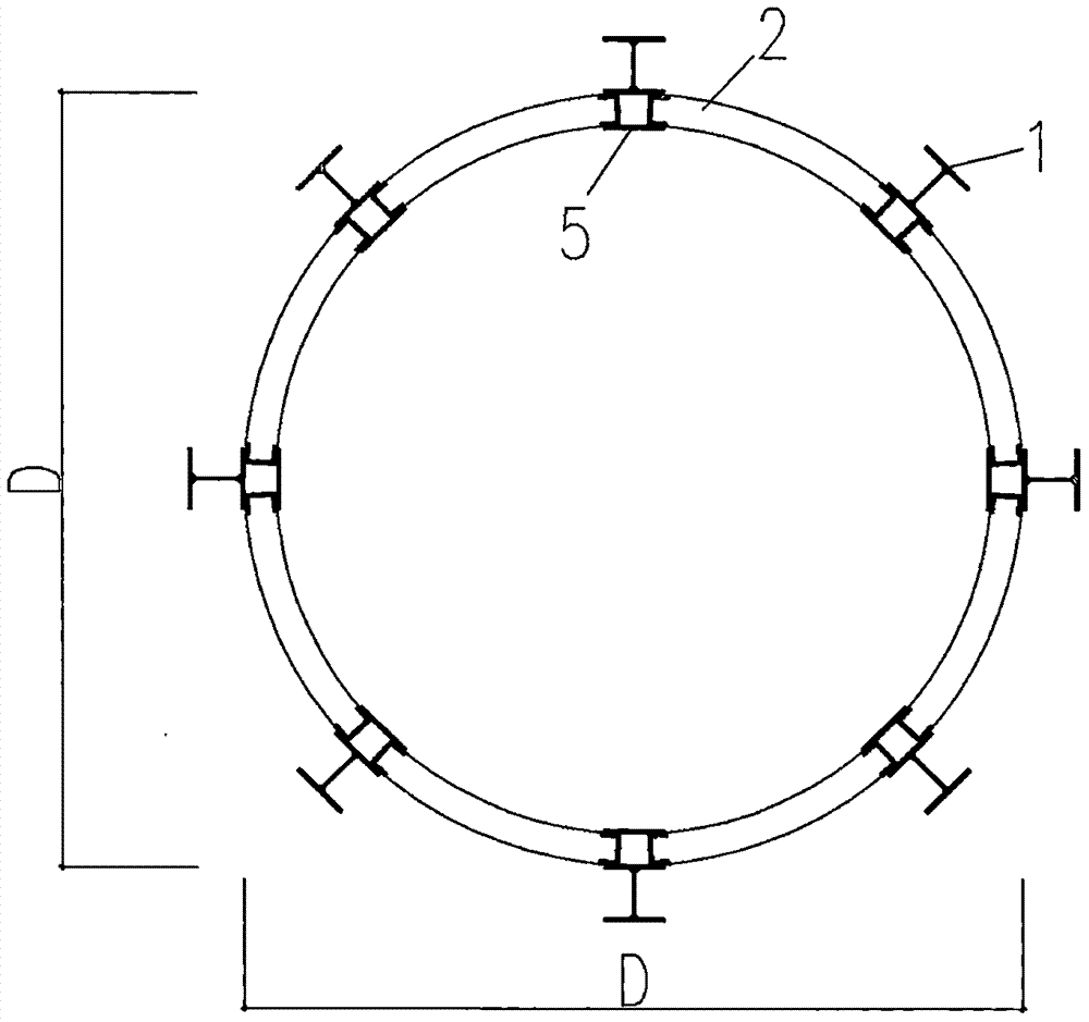A circular prefabricated underground granary with inner cladding steel plate