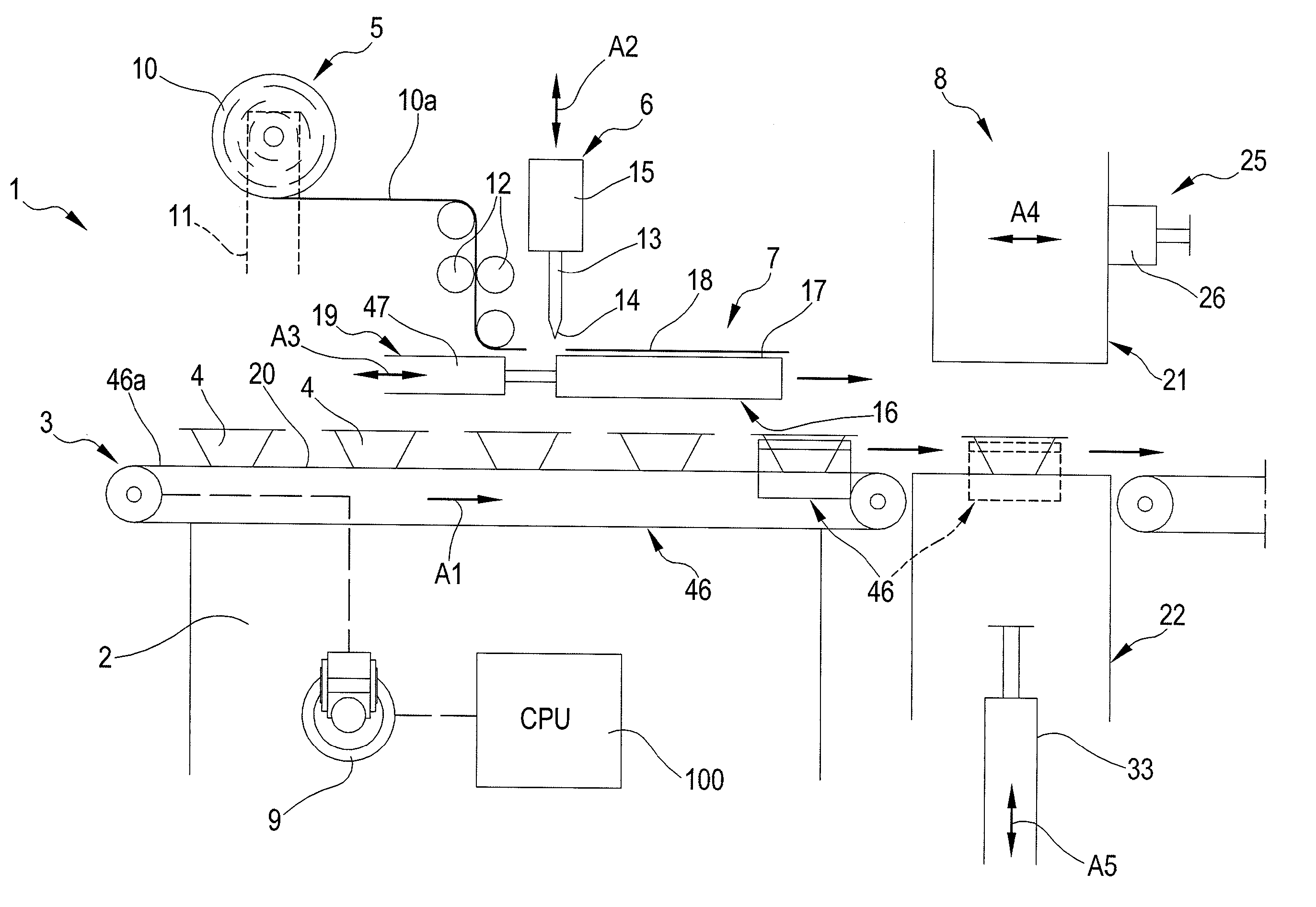 Apparatus and process for packaging a product