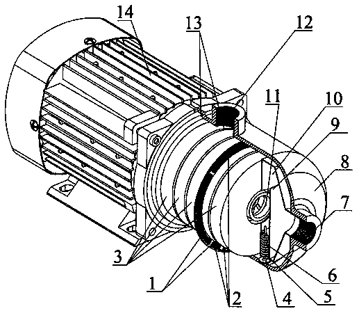Self-priming multistage centrifugal pump with variable-scale separation screen