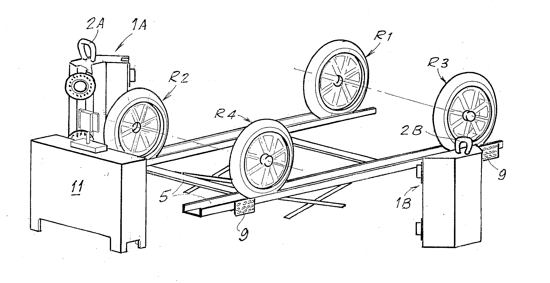 Method and device for non-contact measurement of the alignment of motor vehicle wheels