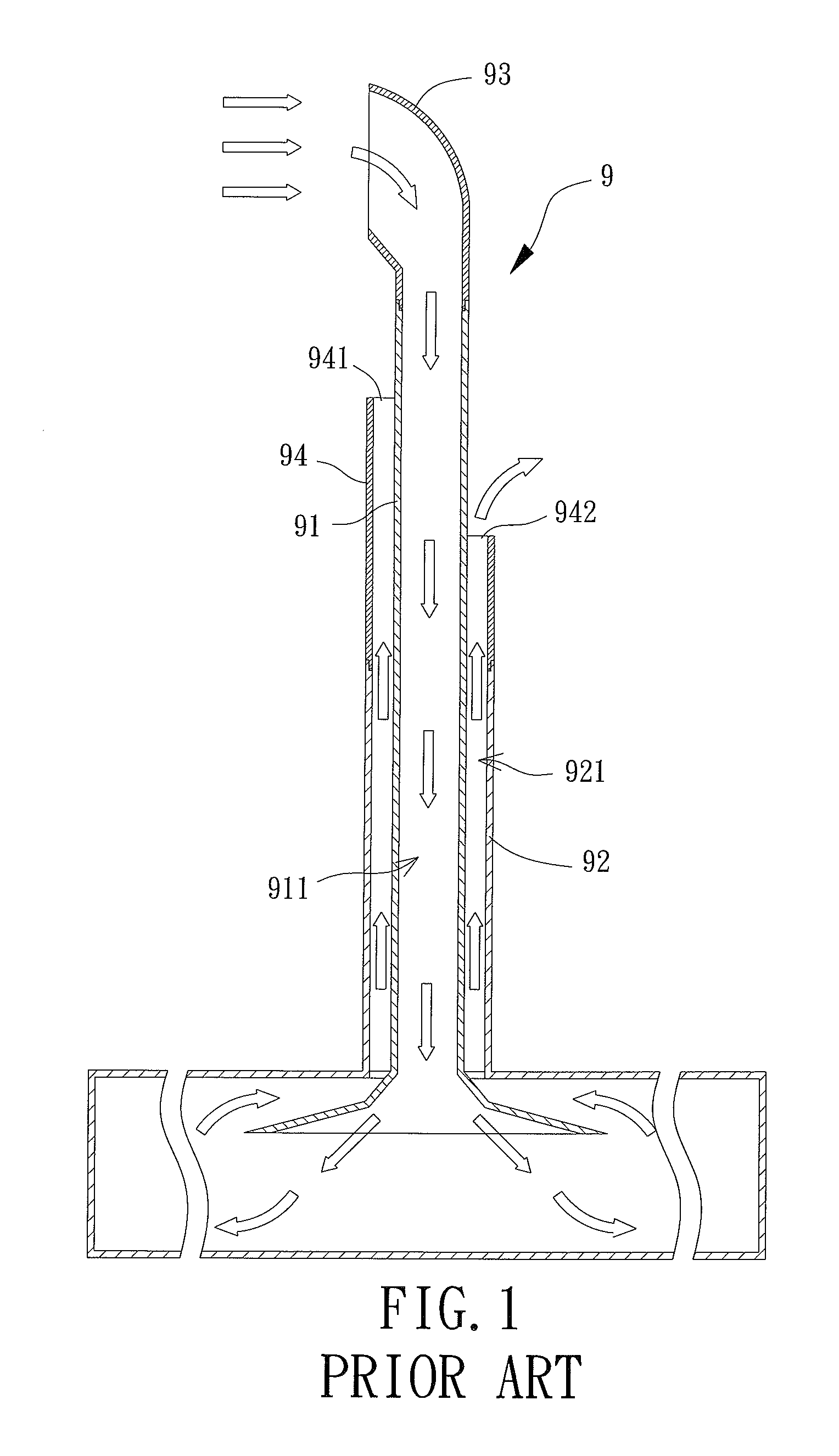 Ventilation system with controllable air input and output
