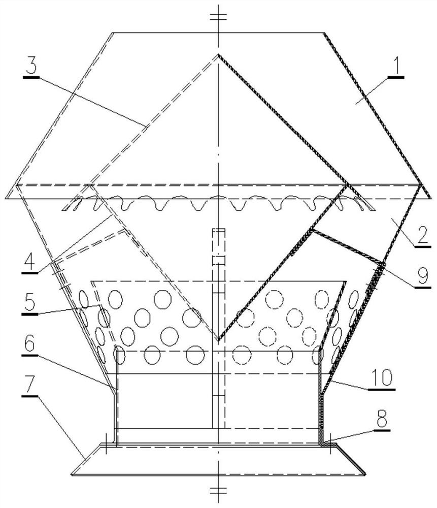 Rainproof conical air cap