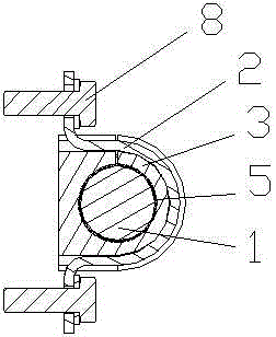 Transverse stabilization bar mounting structure used for vehicle