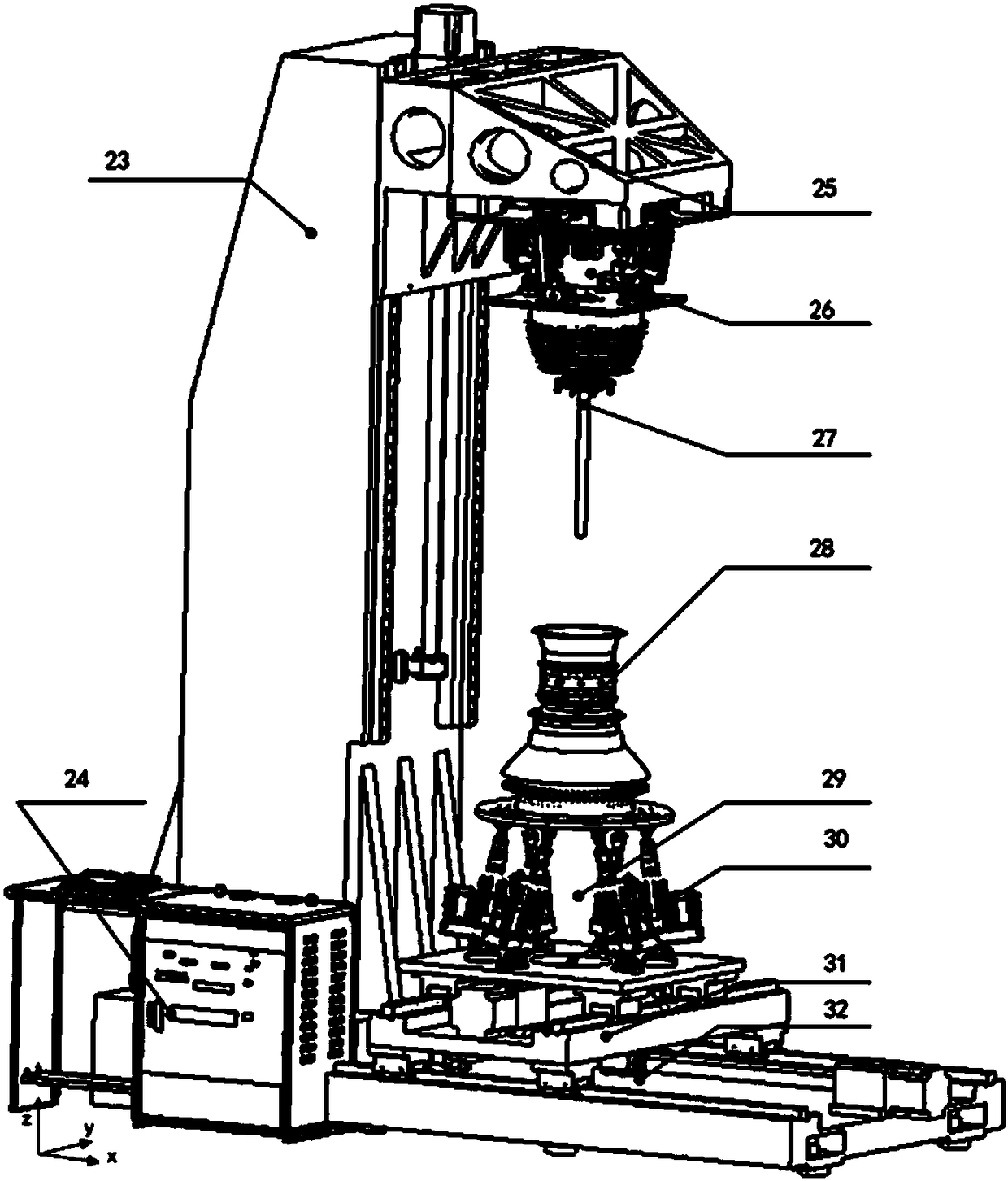 Vertical assembly equipment for shaft assembly of components